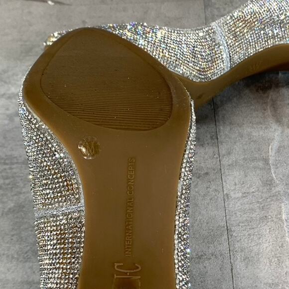 INC INTERNATIONAL CONCEPTS Women's Silver Rhinestone Zitah Pointed-Toe Pumps SZ6 - Picture 9 of 9